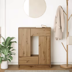 vidaXL Sideboard with Drawers and Doors Brown Oak 73x31x90 cm storage cabinet - artisan oak