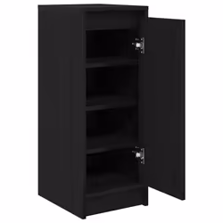 vidaXL Shoe Cabinet Grey Sonoma 29.5x34x76 cm Engineered Wood shoe rack - black oak - Additional view 4