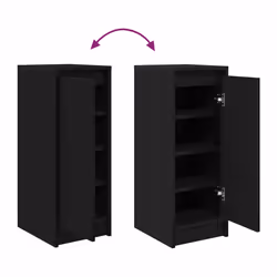 vidaXL Shoe Cabinet Grey Sonoma 29.5x34x76 cm Engineered Wood shoe rack - black oak - Additional view 8