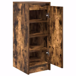 vidaXL Shoe Cabinet Grey Sonoma 29.5x34x76 cm Engineered Wood shoe rack - smoked oak - Additional view 4