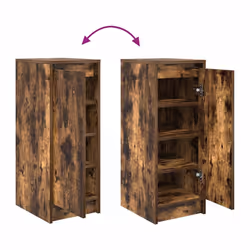 vidaXL Shoe Cabinet Grey Sonoma 29.5x34x76 cm Engineered Wood shoe rack - smoked oak - Additional view 8