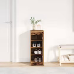 vidaXL Shoe Cabinet Grey Sonoma 29.5x34x76 cm Engineered Wood shoe rack - old wood - Additional view 2