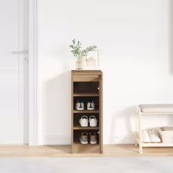 vidaXL Shoe Cabinet Grey Sonoma 29.5x34x76 cm Engineered Wood shoe rack - artisan oak