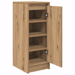 vidaXL Shoe Cabinet Grey Sonoma 29.5x34x76 cm Engineered Wood shoe rack - artisan oak - Additional view 4