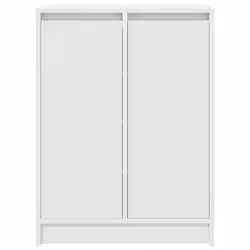 vidaXL Shoe Cabinet Smoked Oak 57x34x76 cm Engineered Wood shoe rack - white - Additional view 5