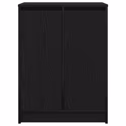 vidaXL Shoe Cabinet Smoked Oak 57x34x76 cm Engineered Wood shoe rack - black oak - Additional view 5