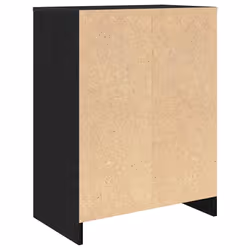vidaXL Shoe Cabinet Smoked Oak 57x34x76 cm Engineered Wood shoe rack - black oak - Additional view 7