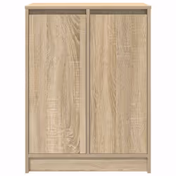 vidaXL Shoe Cabinet Smoked Oak 57x34x76 cm Engineered Wood shoe rack - sonoma oak - Additional view 5
