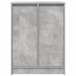 vidaXL Shoe Cabinet Smoked Oak 57x34x76 cm Engineered Wood shoe rack - concrete grey - Additional view 5