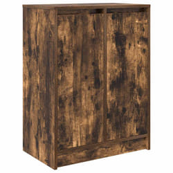 vidaXL Shoe Cabinet Smoked Oak 57x34x76 cm Engineered Wood shoe rack - smoked oak