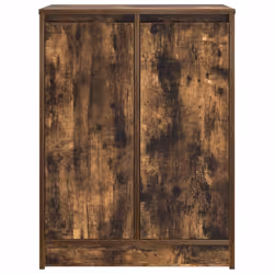 vidaXL Shoe Cabinet Smoked Oak 57x34x76 cm Engineered Wood shoe rack - smoked oak - Additional view 5