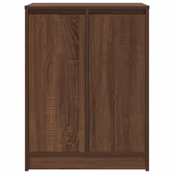vidaXL Shoe Cabinet Smoked Oak 57x34x76 cm Engineered Wood shoe rack - brown oak - Additional view 5