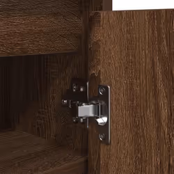 vidaXL Shoe Cabinet Smoked Oak 57x34x76 cm Engineered Wood shoe rack - brown oak - Additional view 9