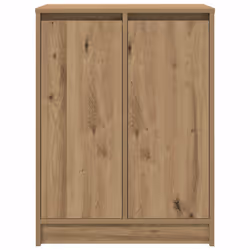 vidaXL Shoe Cabinet Smoked Oak 57x34x76 cm Engineered Wood shoe rack - artisan oak - Additional view 5