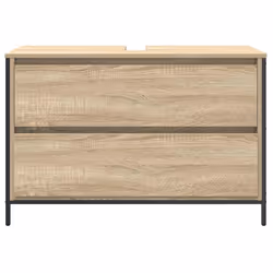 vidaXL Bathroom Basin Cabinet with Drawers Sonoma Oak 90x34.5x60 cm - Additional view 5
