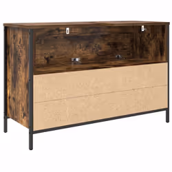 vidaXL Bathroom Basin Cabinet with Drawers Smoked Oak 90x34.5x60 cm - Additional view 7