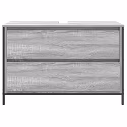 vidaXL Bathroom Basin Cabinet with Drawers Grey Sonoma 90x34.5x60 cm - Additional view 5