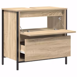 vidaXL Bathroom Basin Cabinet with Drawers Sonoma Oak 60x34.5x60 cm - Additional view 4