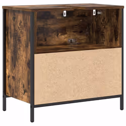 vidaXL Bathroom Basin Cabinet with Drawers Smoked Oak 60x34.5x60 cm - Additional view 7
