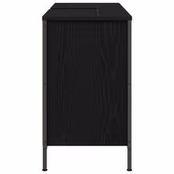vidaXL Basin Cabinet with Drawers Black Oak 90x34.5x60 cm - Additional view 6