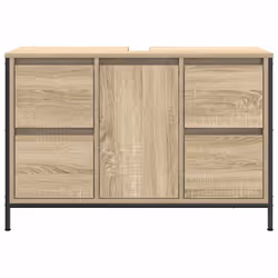 vidaXL Basin Cabinet with Drawers Sonoma Oak 90x34.5x60 cm - Additional view 5