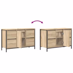 vidaXL Basin Cabinet with Drawers Sonoma Oak 90x34.5x60 cm - Additional view 9