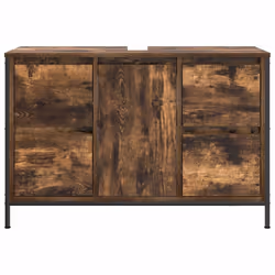 vidaXL Basin Cabinet with Drawers Smoked Oak 90x34.5x60 cm - Additional view 5