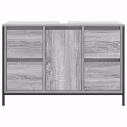 vidaXL Basin Cabinet with Drawers Grey Sonoma 90x34.5x60 cm - Additional view 5