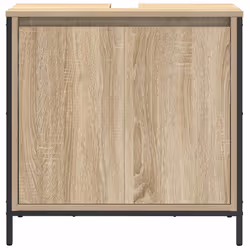 vidaXL Bathroom Basin Cabinet Smoked Oak 60x34.5x60 cm bathroom sink cabinet - sonoma oak - Additional view 5