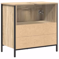vidaXL Bathroom Basin Cabinet Smoked Oak 60x34.5x60 cm bathroom sink cabinet - sonoma oak - Additional view 7