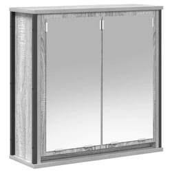 vidaXL Bathroom Wall Cabinet with Mirror Grey Sonoma 60x21x60 cm