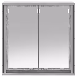 vidaXL Bathroom Wall Cabinet with Mirror Grey Sonoma 60x21x60 cm - Additional view 4