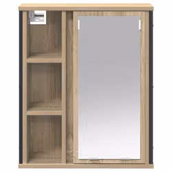 vidaXL Bathroom Wall Cabinet with Mirror Sonoma Oak 50x21x60 cm - Additional view 5