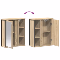 vidaXL Bathroom Wall Cabinet with Mirror Sonoma Oak 50x21x60 cm - Additional view 8