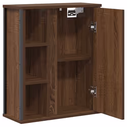 vidaXL Bathroom Wall Cabinet with Mirror Brown Oak 50x21x60 cm - Additional view 4