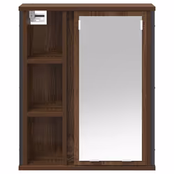 vidaXL Bathroom Wall Cabinet with Mirror Brown Oak 50x21x60 cm - Additional view 5