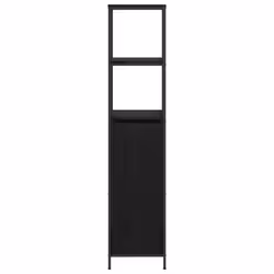 vidaXL Bathroom Cabinet with Shelves Black Oak 36x35x165 cm - Additional view 5