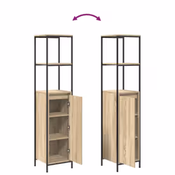 vidaXL Bathroom Cabinet with Shelves Sonoma Oak 36x35x165 cm - Additional view 8