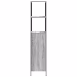 vidaXL Bathroom Cabinet with Shelves Grey Sonoma 36x35x165 cm - Additional view 6