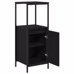 vidaXL Bathroom Cabinet with Shelves Black Oak 36x35x95 cm - Additional view 4