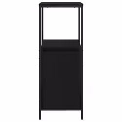 vidaXL Bathroom Cabinet with Shelves Black Oak 36x35x95 cm - Additional view 5