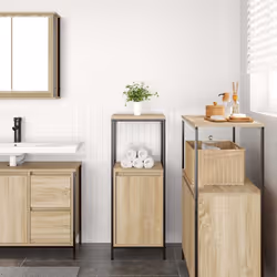 vidaXL Bathroom Cabinet with Shelves Sonoma Oak 36x35x95 cm - Additional view 2