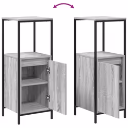 vidaXL Bathroom Cabinet with Shelves Grey Sonoma 36x35x95 cm - Additional view 8