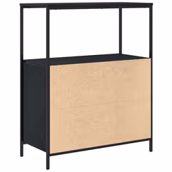vidaXL Bathroom Cabinet with Shelves Black Oak 76.5x35x95 cm - Additional view 7