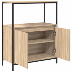 vidaXL Bathroom Cabinet with Shelves Sonoma Oak 76.5x35x95 cm - Additional view 4