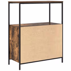 vidaXL Bathroom Cabinet with Shelves Smoked Oak 76.5x35x95 cm - Additional view 7
