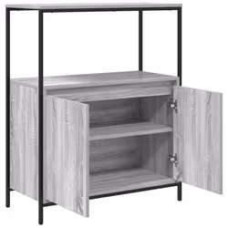 vidaXL Bathroom Cabinet with Shelves Grey Sonoma 76.5x35x95 cm - Additional view 4