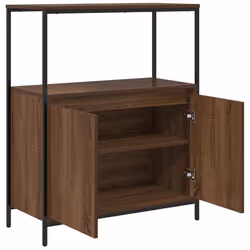 vidaXL Bathroom Cabinet with Shelves Brown Oak 76.5x35x95 cm - Additional view 4