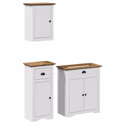 VidaXL 3307648, White, Brown, Wood, 3 pc(s)