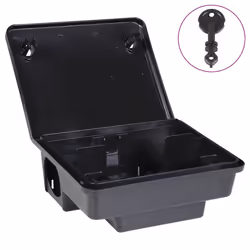 vidaXL Mouse Traps 6 pcs Black 23x19x9.5 cm rat box mouse bait rat bait box - 6 pcs
